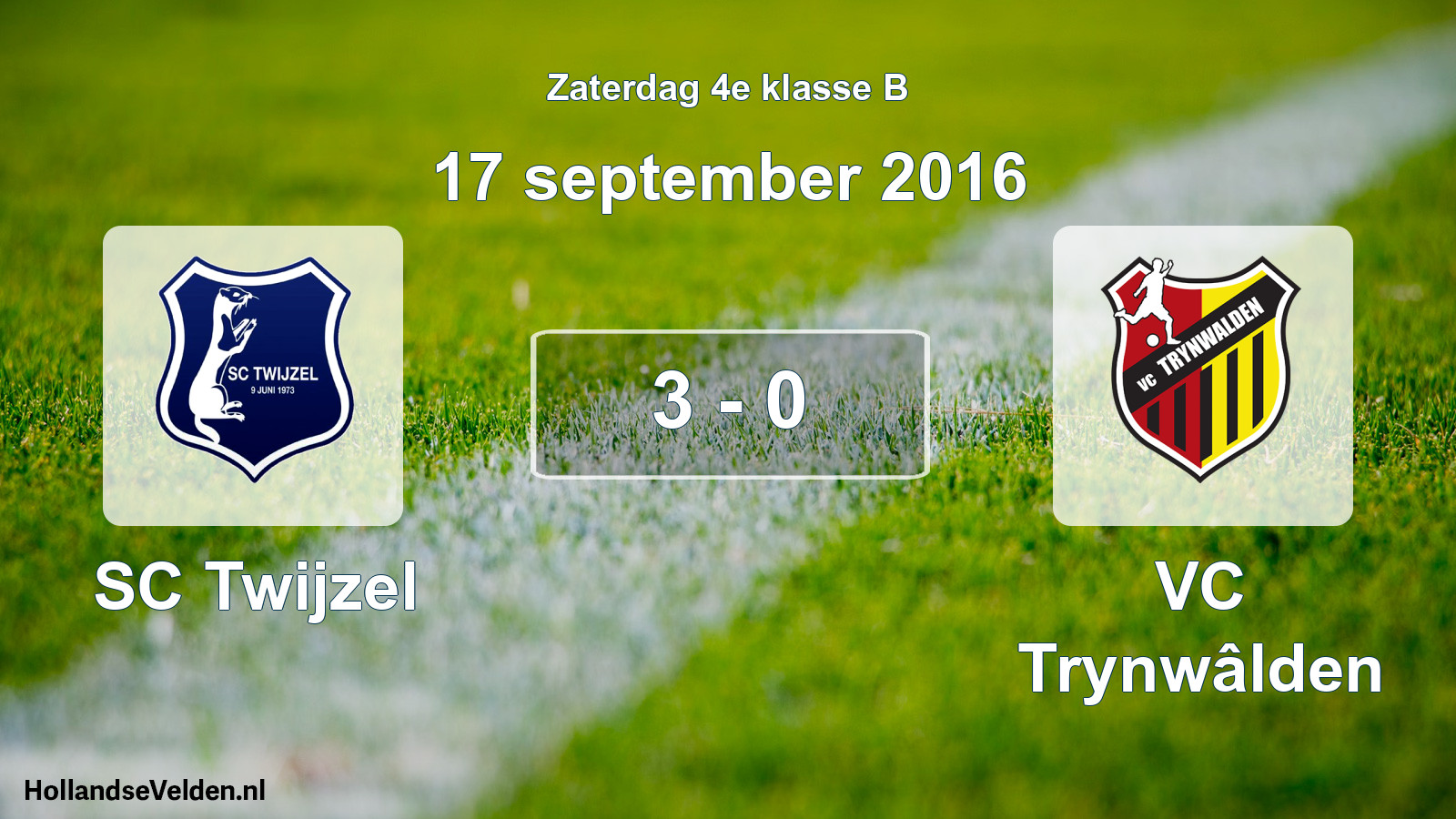 Total number of matches played: SC Twijzel - VC Trynwâlden 3 - 0 (17 September 2016)