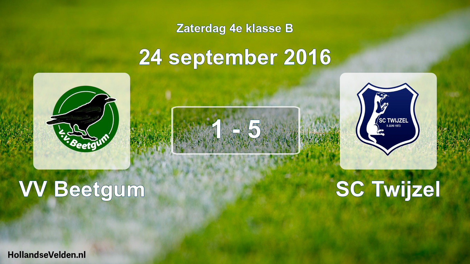 Total number of matches played: VV Beetgum - SC Twijzel 1 - 5 (24 September 2016)