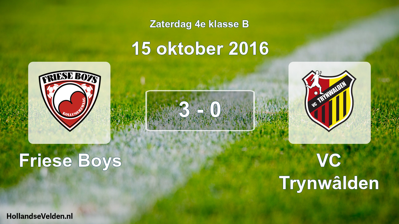 Total number of matches played: Friese Boys - VC Trynwâlden 3 - 0 (15 October 2016)