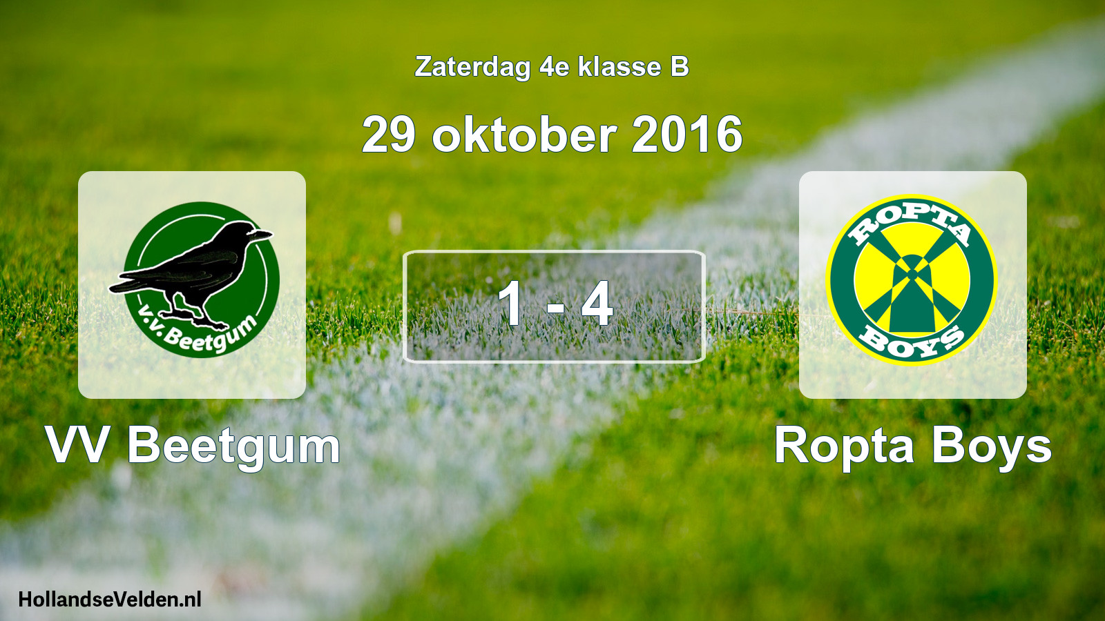 Total number of matches played: VV Beetgum - Ropta Boys 1 - 4 (29 October 2016)