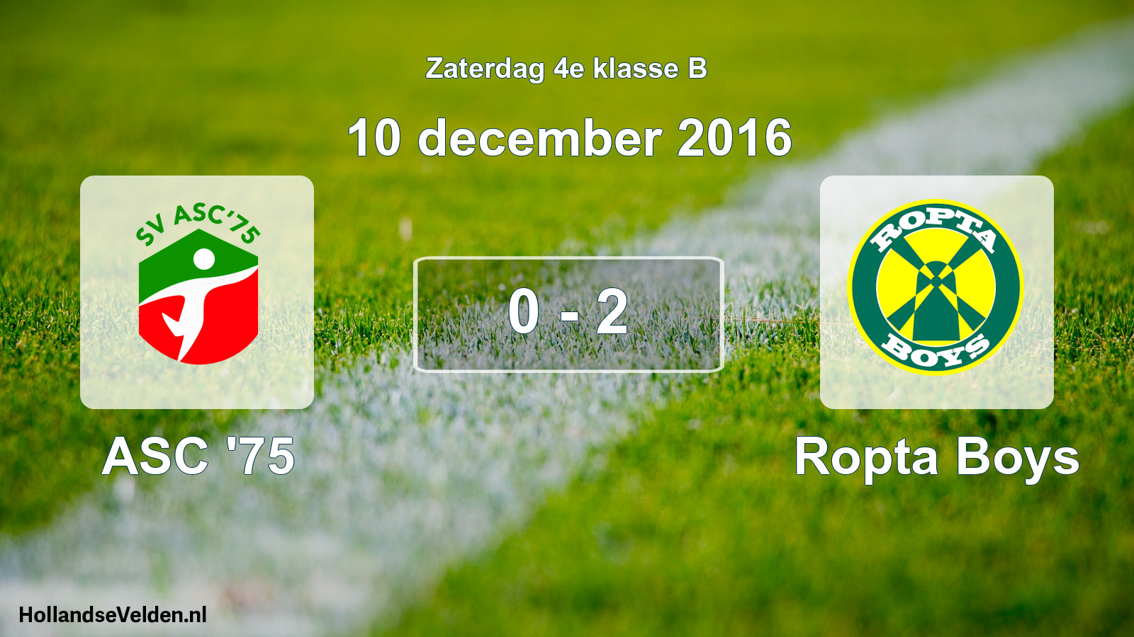 Total number of matches played: ASC '75 - Ropta Boys 0 - 2 (10 December 2016)