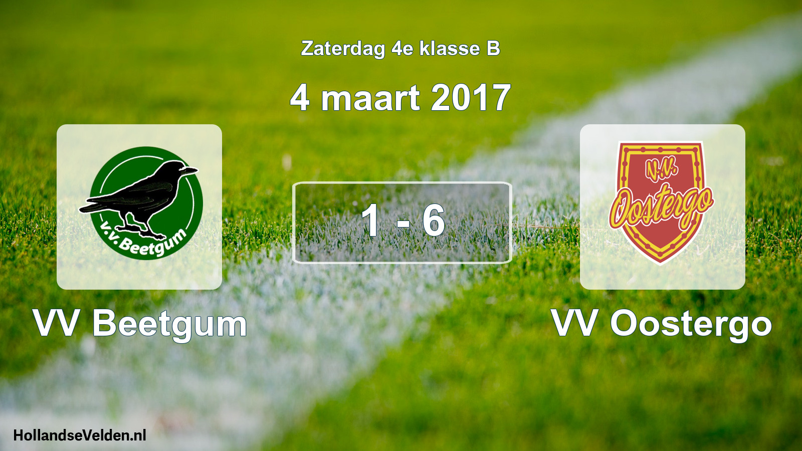 Total number of matches played: VV Beetgum - VV Oostergo 1 - 6 (4 March 2017)