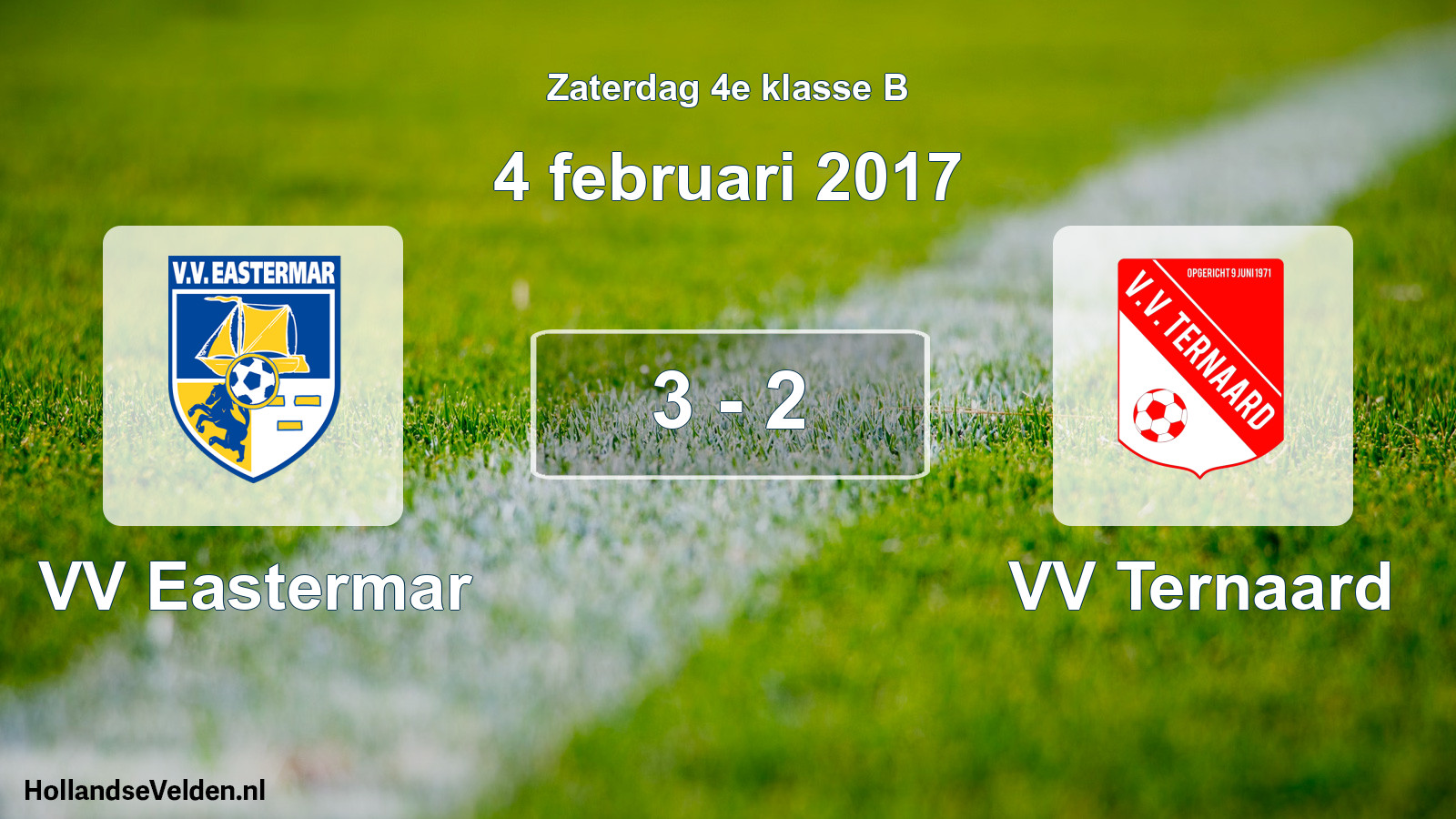 Total number of matches played: VV Eastermar - VV Ternaard 3 - 2 (4 February 2017)
