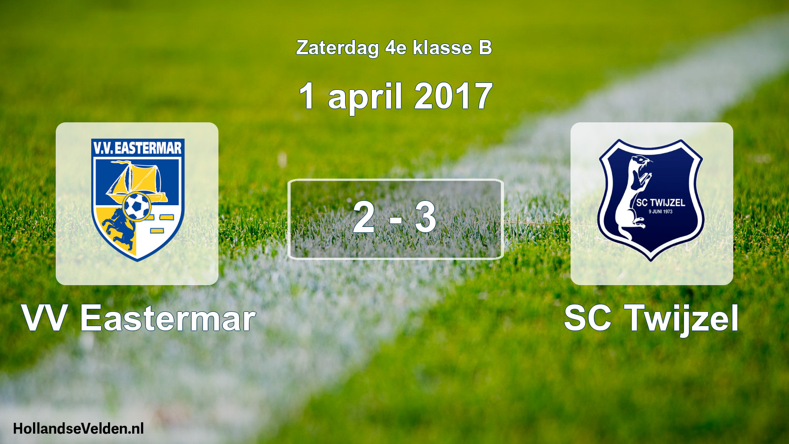 Total number of matches played: VV Eastermar - SC Twijzel 2 - 3 (1 April 2017)
