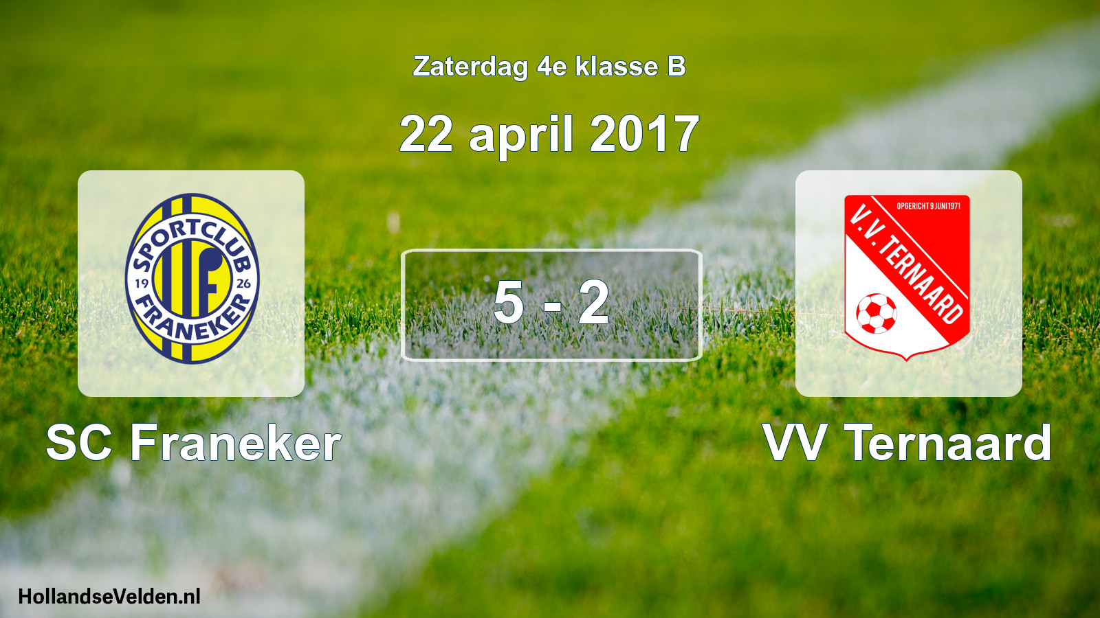 Total number of matches played: SC Franeker - VV Ternaard 5 - 2 (22 April 2017)