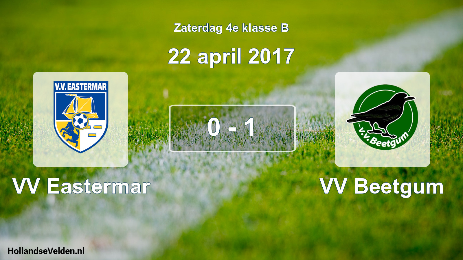 Total number of matches played: VV Eastermar - VV Beetgum 0 - 1 (22 April 2017)