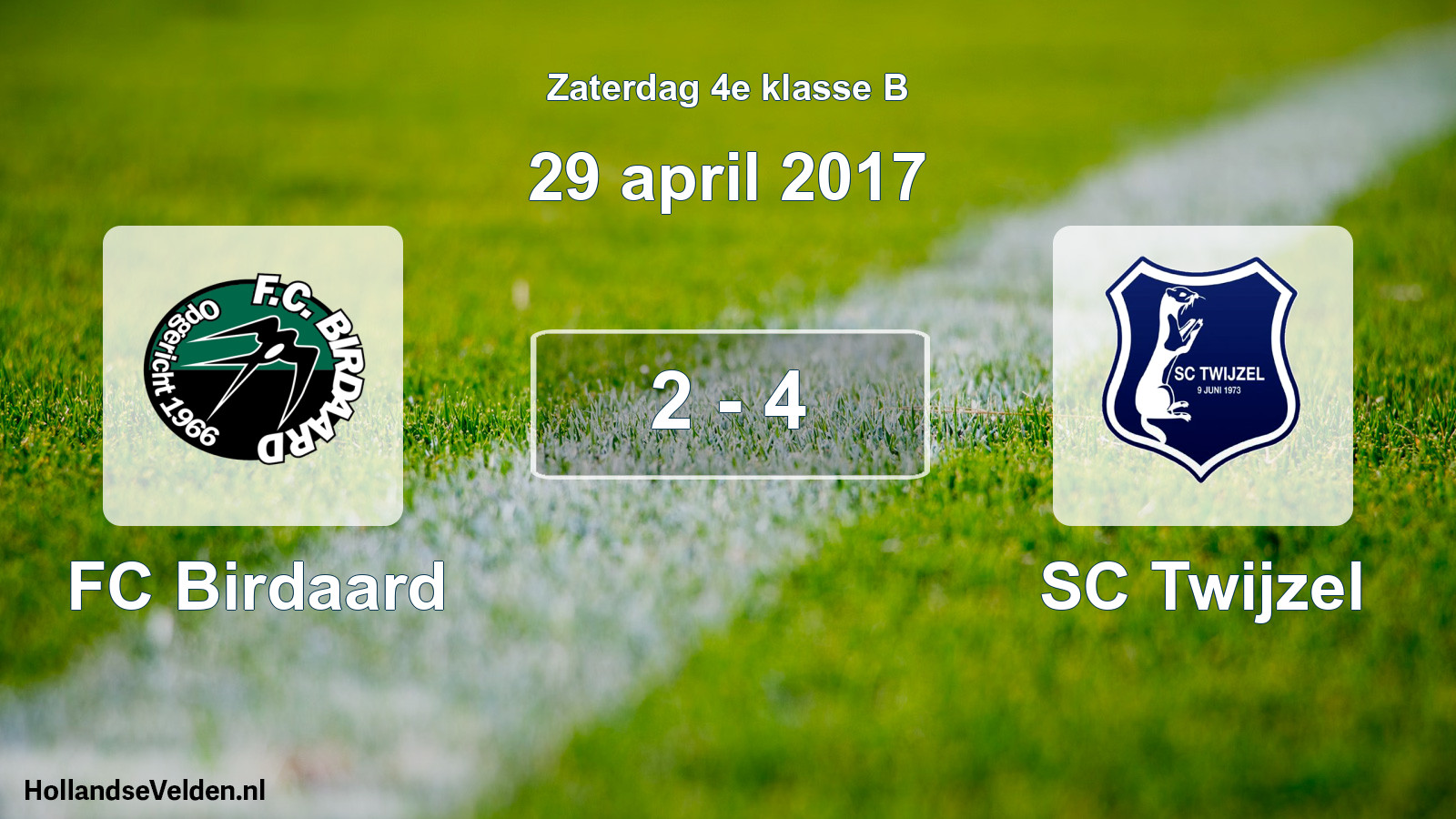 Total number of matches played: FC Birdaard - SC Twijzel 2 - 4 (29 April 2017)