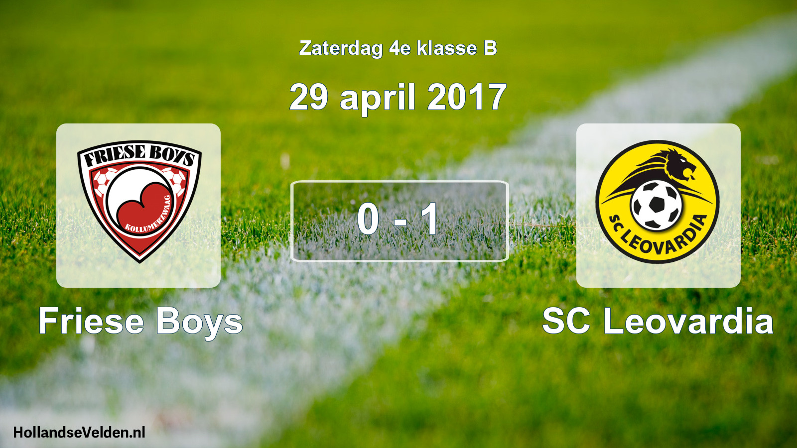 Total number of matches played: Friese Boys - SC Leovardia 0 - 1 (29 April 2017)