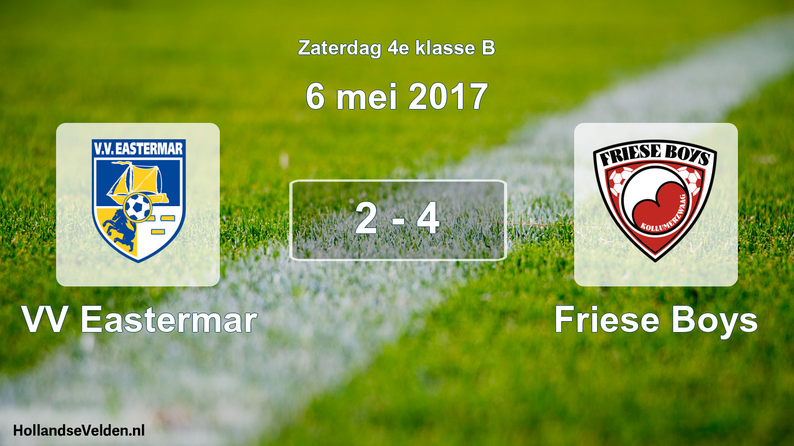 Total number of matches played: VV Eastermar - Friese Boys 2 - 4 (6 May 2017)