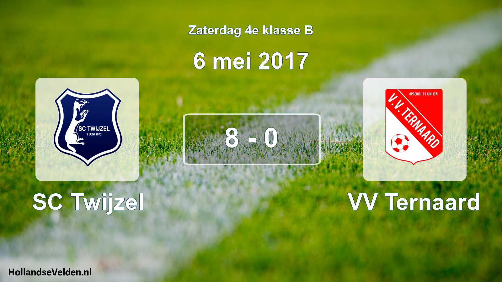 Total number of matches played: SC Twijzel - VV Ternaard 8 - 0 (6 May 2017)