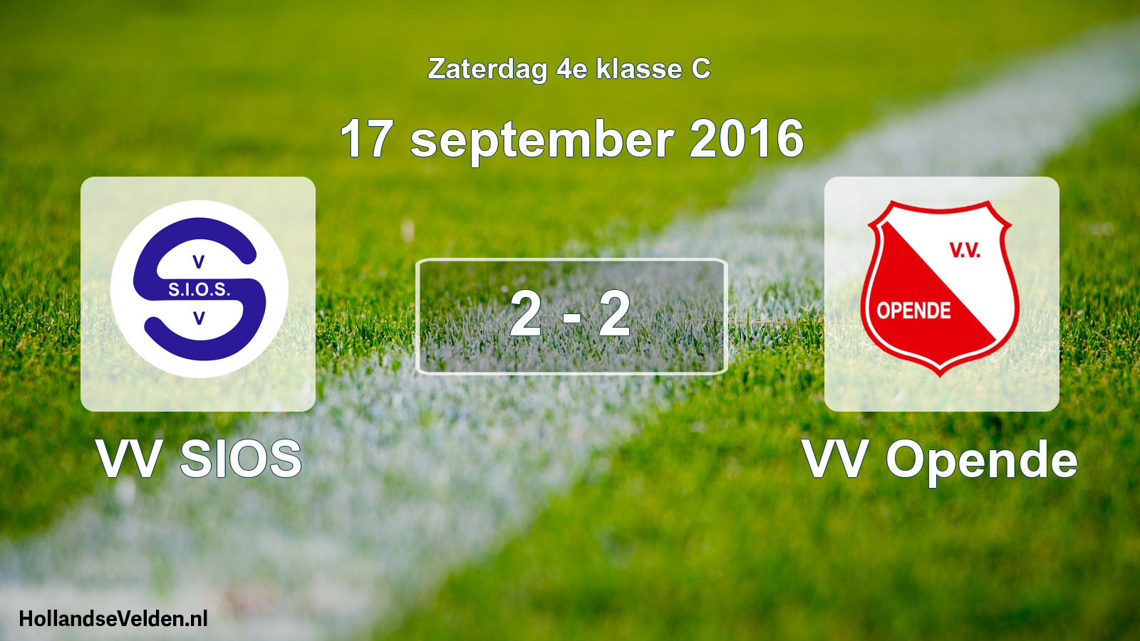 Total number of matches played: VV SIOS - VV Opende 2 - 2 (17 September 2016)