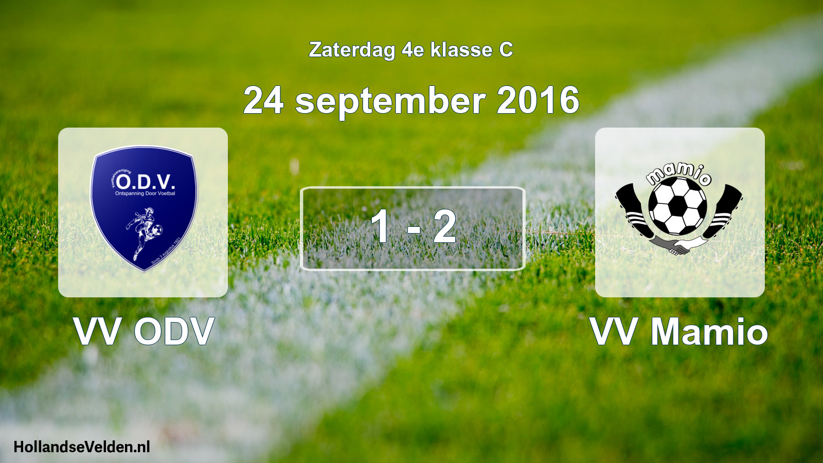 Total number of matches played: VV ODV - VV Mamio 1 - 2 (24 September 2016)
