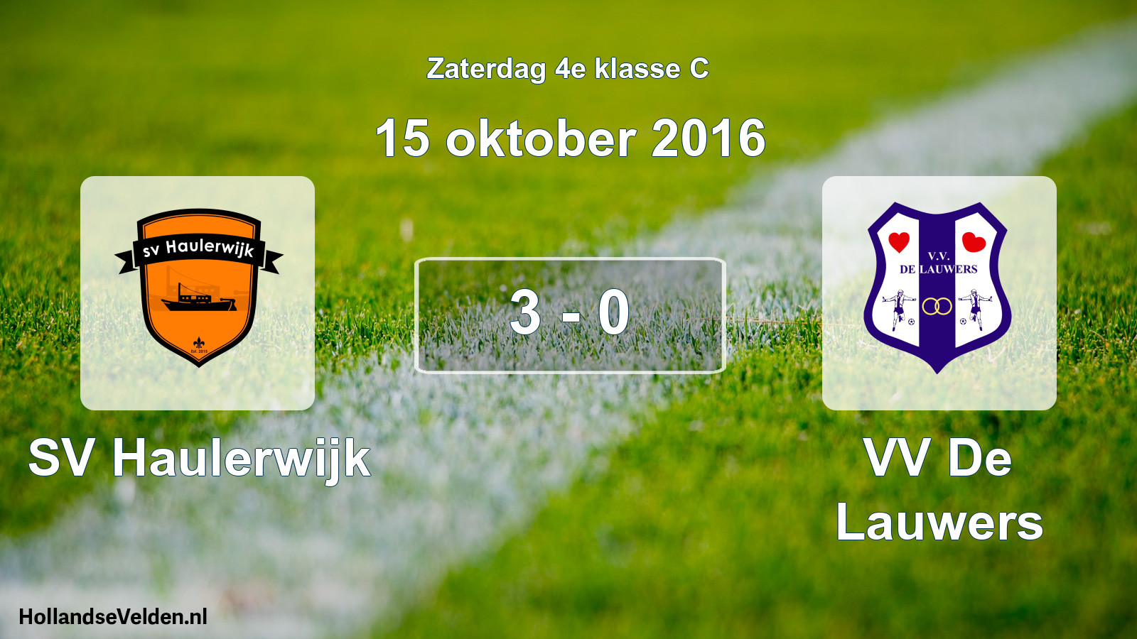 Total number of matches played: SV Haulerwijk - VV De Lauwers 3 - 0 (15 October 2016)