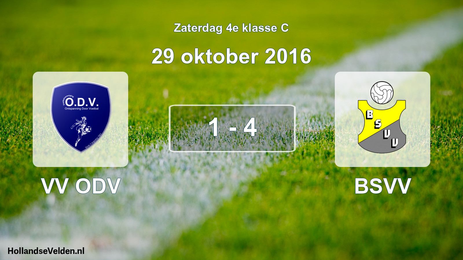 Total number of matches played: VV ODV - BSVV 1 - 4 (29 October 2016)