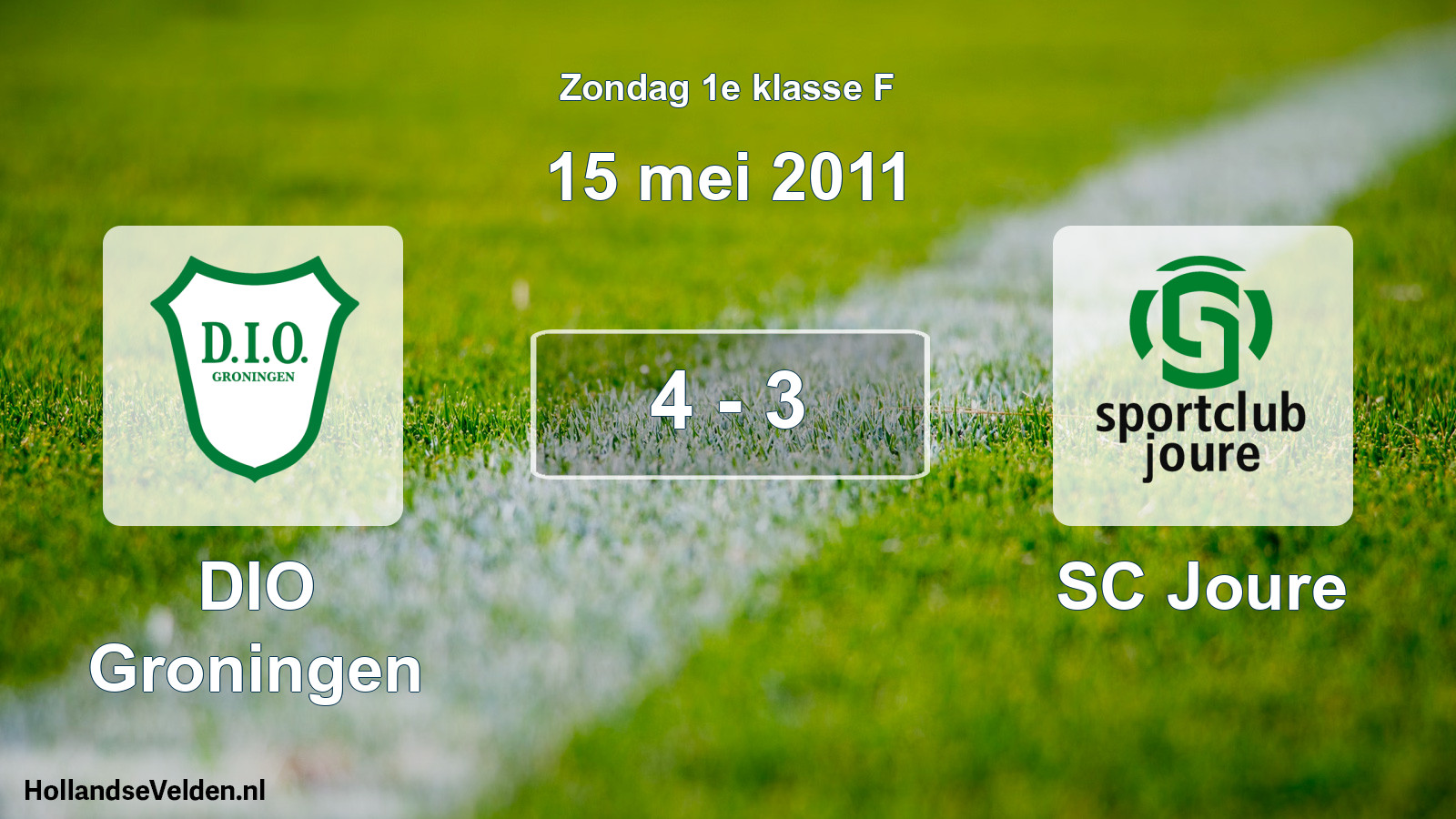 Total number of matches played: DIO Groningen - SC Joure 4 - 3 (15 May 2011)
