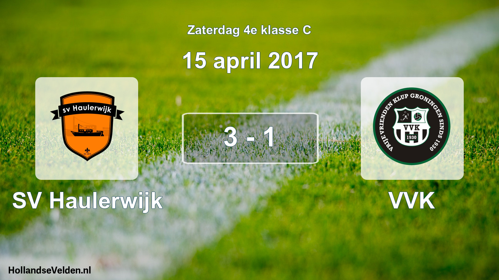 Total number of matches played: SV Haulerwijk - VVK 3 - 1 (15 April 2017)