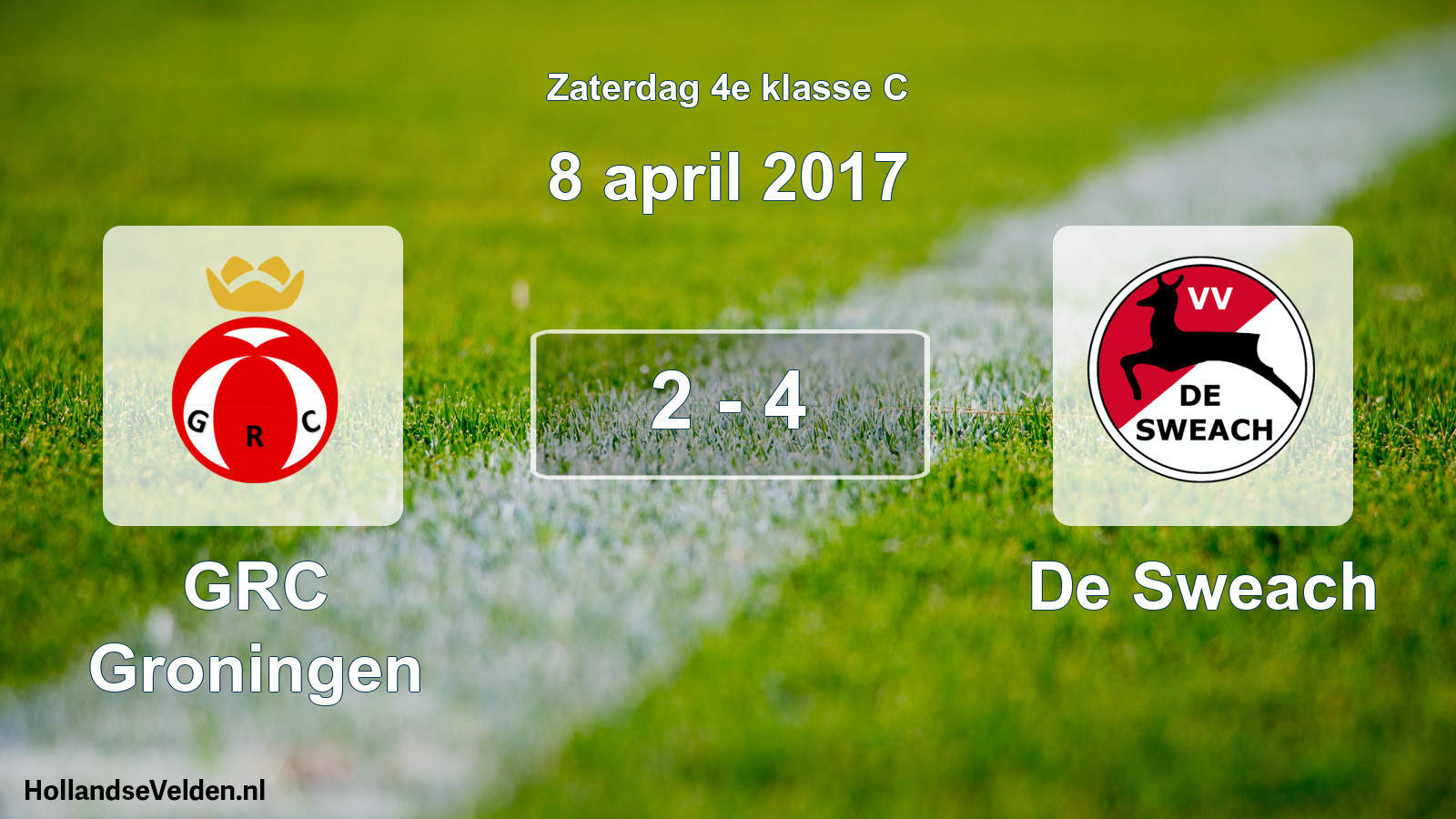 Total number of matches played: GRC Groningen - De Sweach 2 - 4 (8 April 2017)