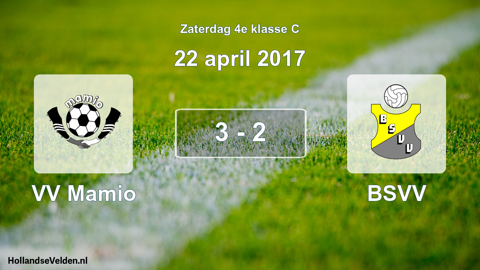 Total number of matches played: VV Mamio - BSVV 3 - 2 (22 April 2017)