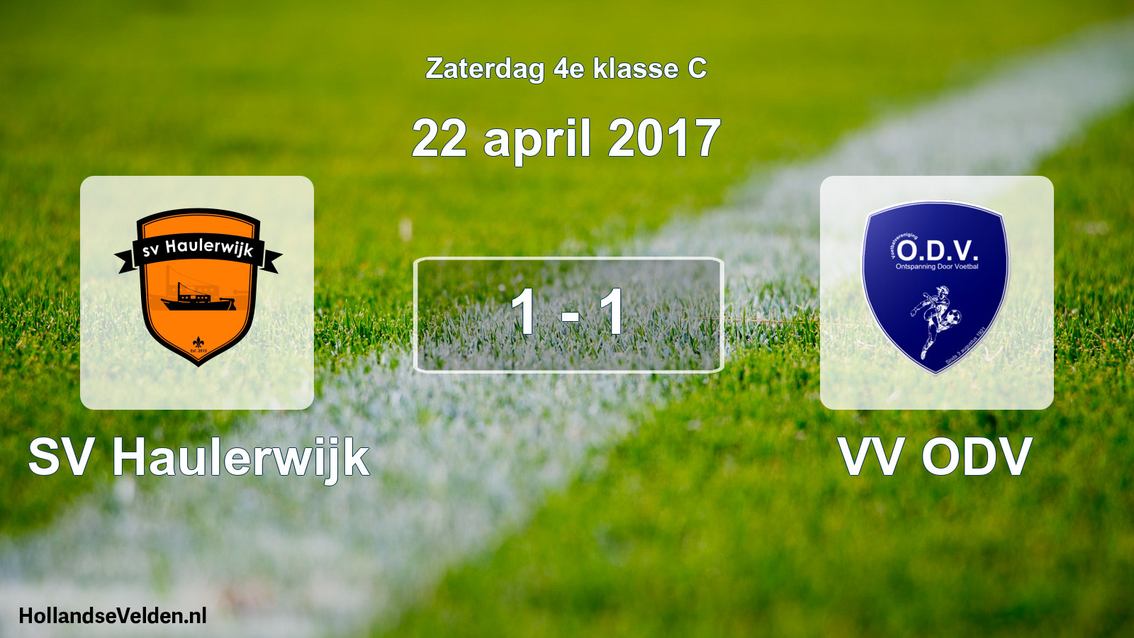Total number of matches played: SV Haulerwijk - VV ODV 1 - 1 (22 April 2017)