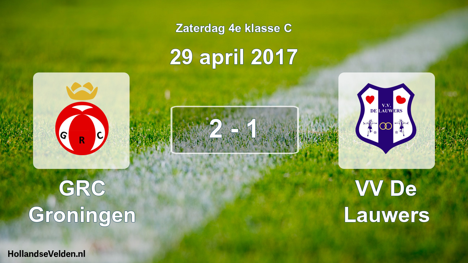 Total number of matches played: GRC Groningen - VV De Lauwers 2 - 1 (29 April 2017)