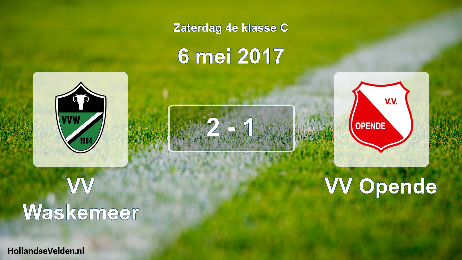 Total number of matches played: VV Waskemeer - VV Opende 2 - 1 (6 May 2017)