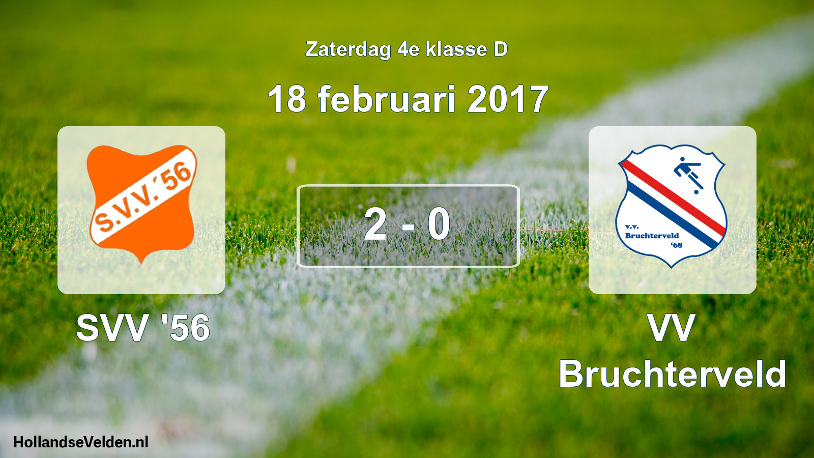 Total number of matches played: SVV '56 - VV Bruchterveld 2 - 0 (18 February 2017)