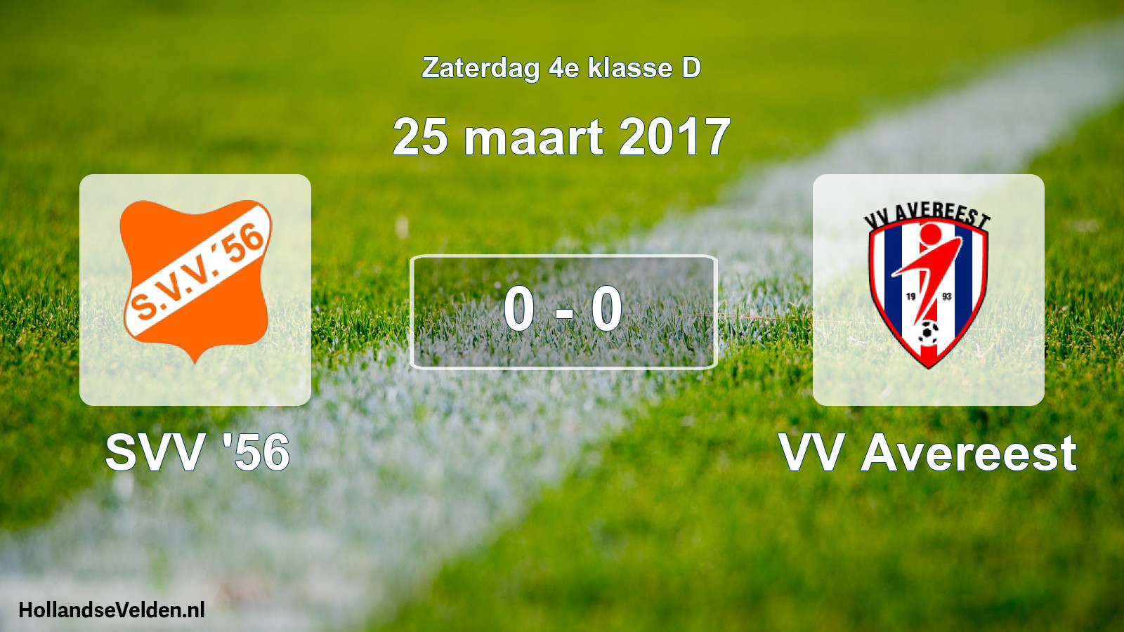 Total number of matches played: SVV '56 - VV Avereest 0 - 0 (25 March 2017)
