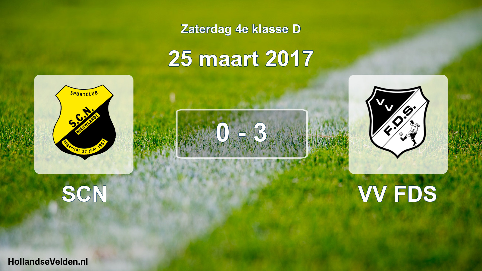 Total number of matches played: SCN - VV FDS 0 - 3 (25 March 2017)