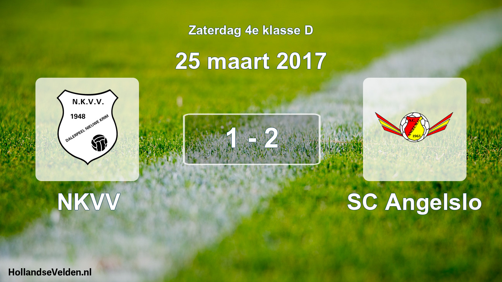 Total number of matches played: NKVV - SC Angelslo 1 - 2 (25 March 2017)