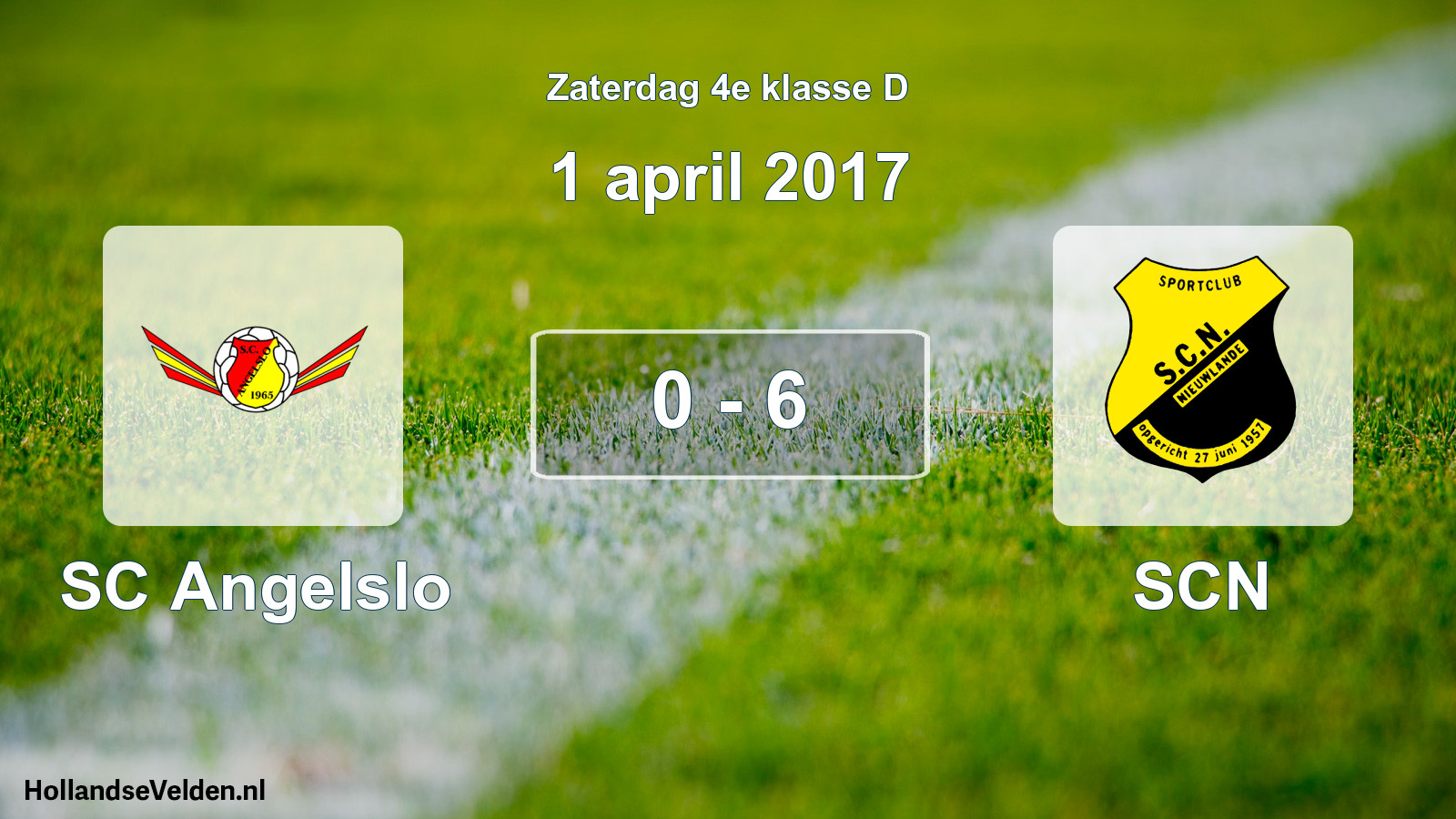 Total number of matches played: SC Angelslo - SCN 0 - 6 (1 April 2017)
