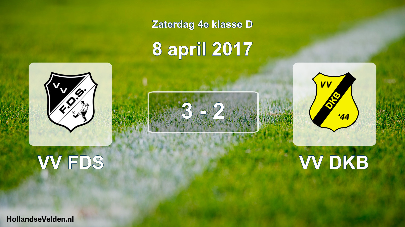 Total number of matches played: VV FDS - VV DKB 3 - 2 (8 April 2017)