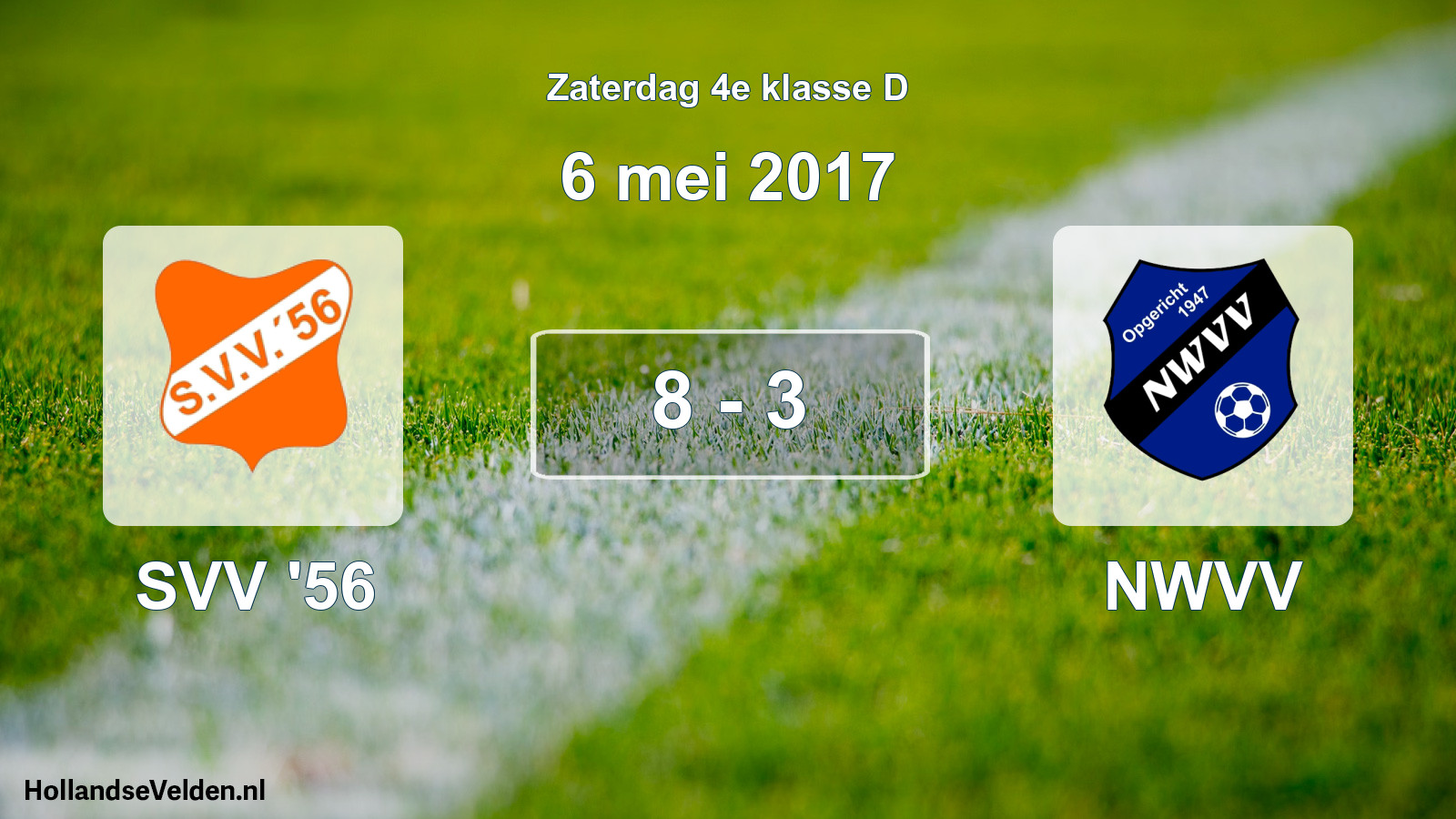 Total number of matches played: SVV '56 - NWVV 8 - 3 (6 May 2017)
