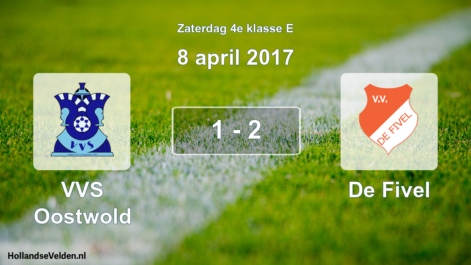 Total number of matches played: VVS Oostwold - De Fivel 1 - 2 (8 April 2017)
