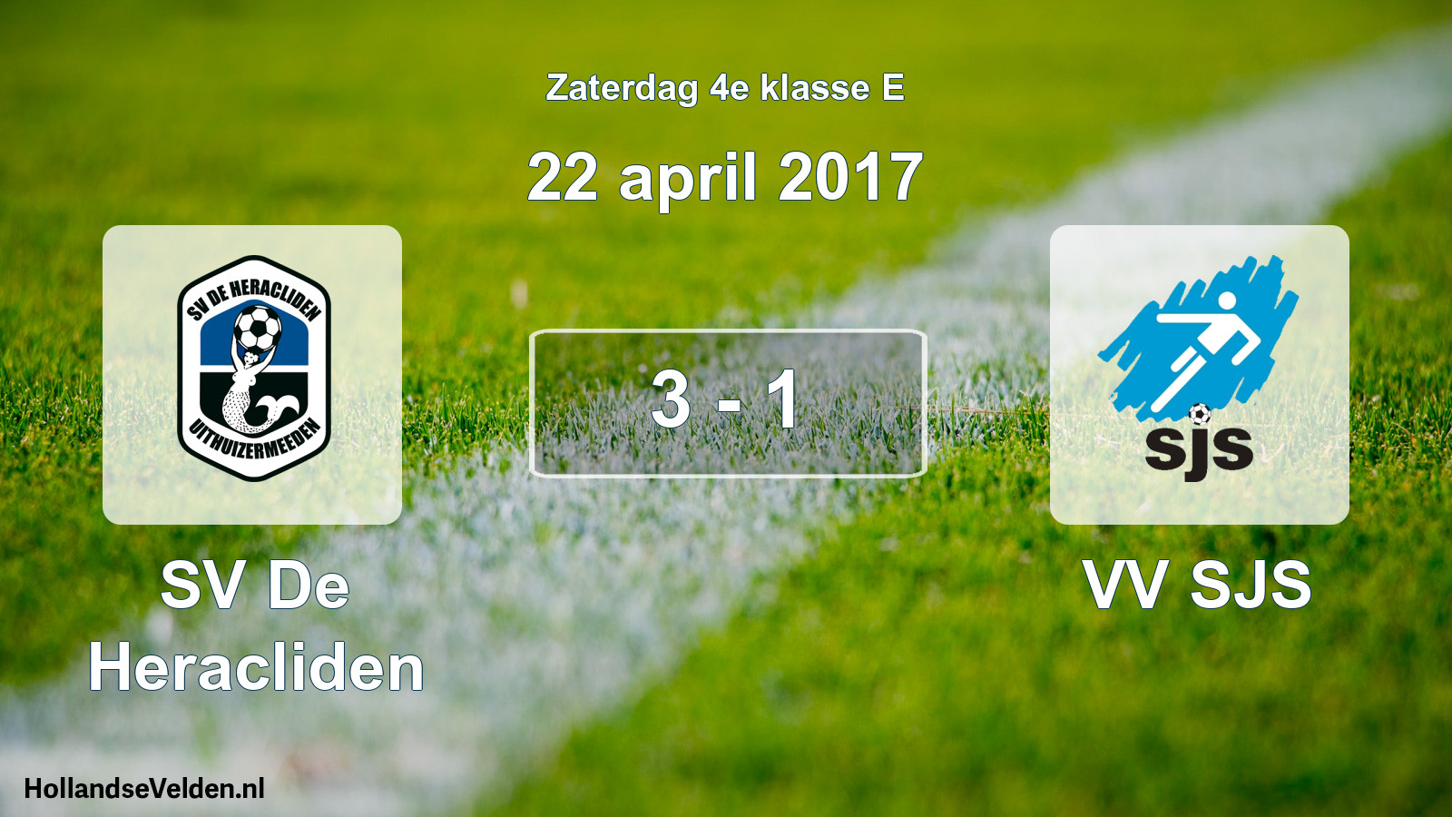 Total number of matches played: SV De Heracliden - VV SJS 3 - 1 (22 April 2017)