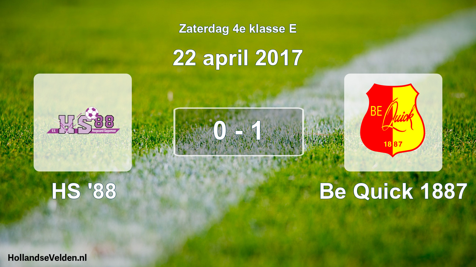 Total number of matches played: HS '88 - Be Quick 1887 0 - 1 (22 April 2017)