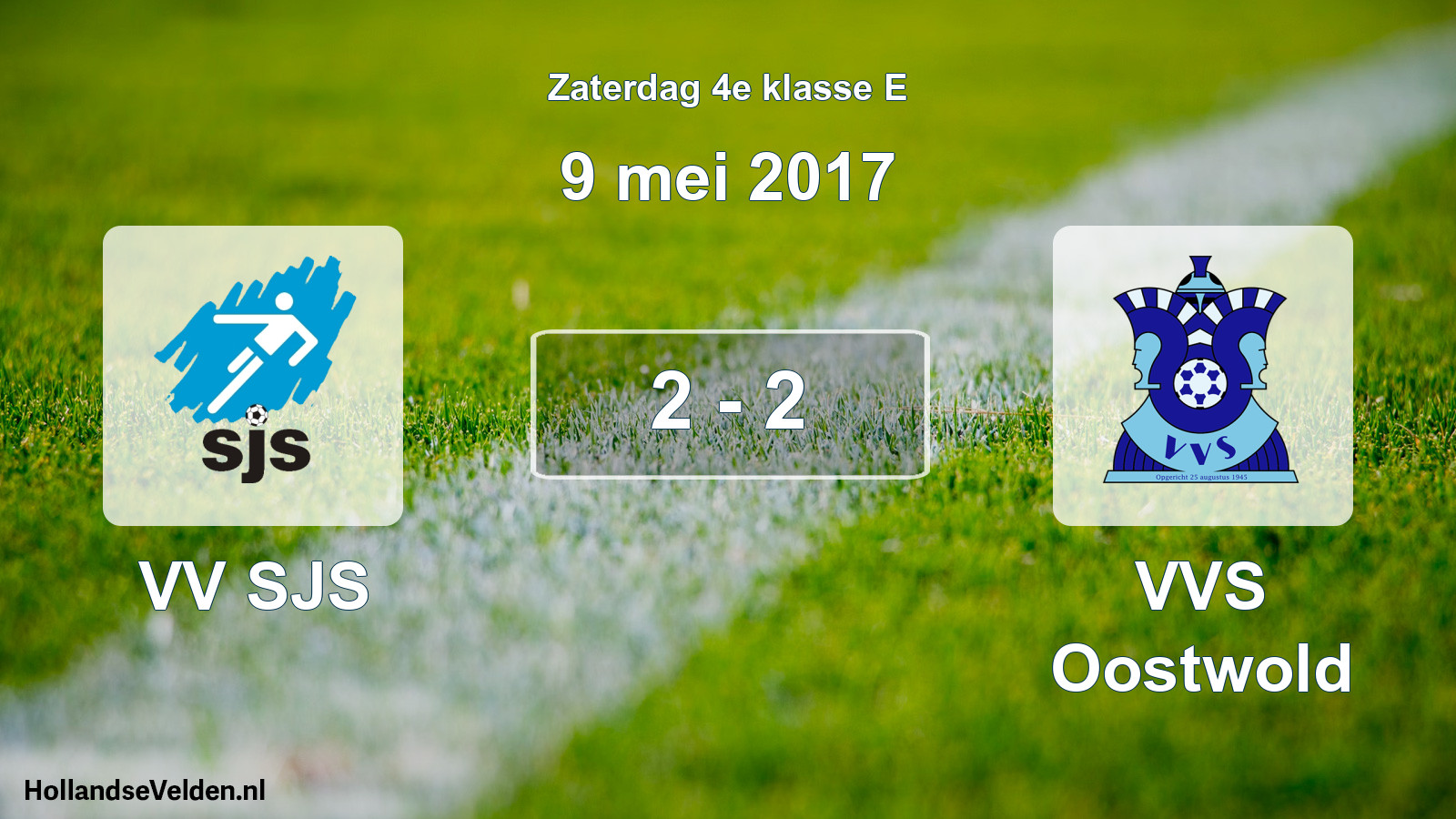 Total number of matches played: VV SJS - VVS Oostwold 2 - 2 (9 May 2017)