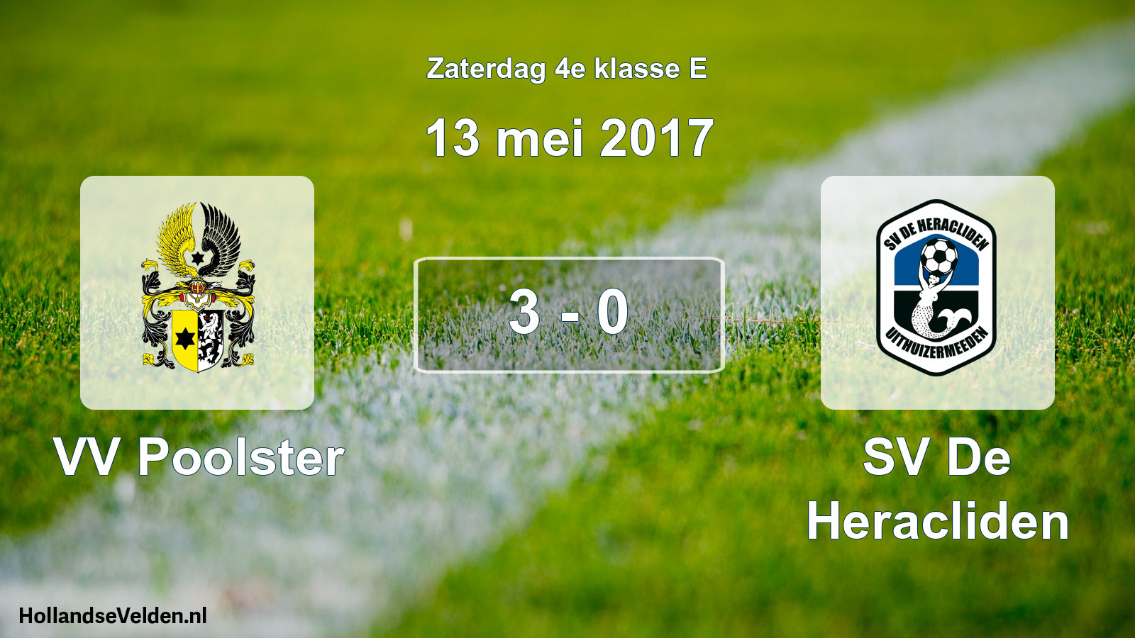 Total number of matches played: VV Poolster - SV De Heracliden 3 - 0 (13 May 2017)