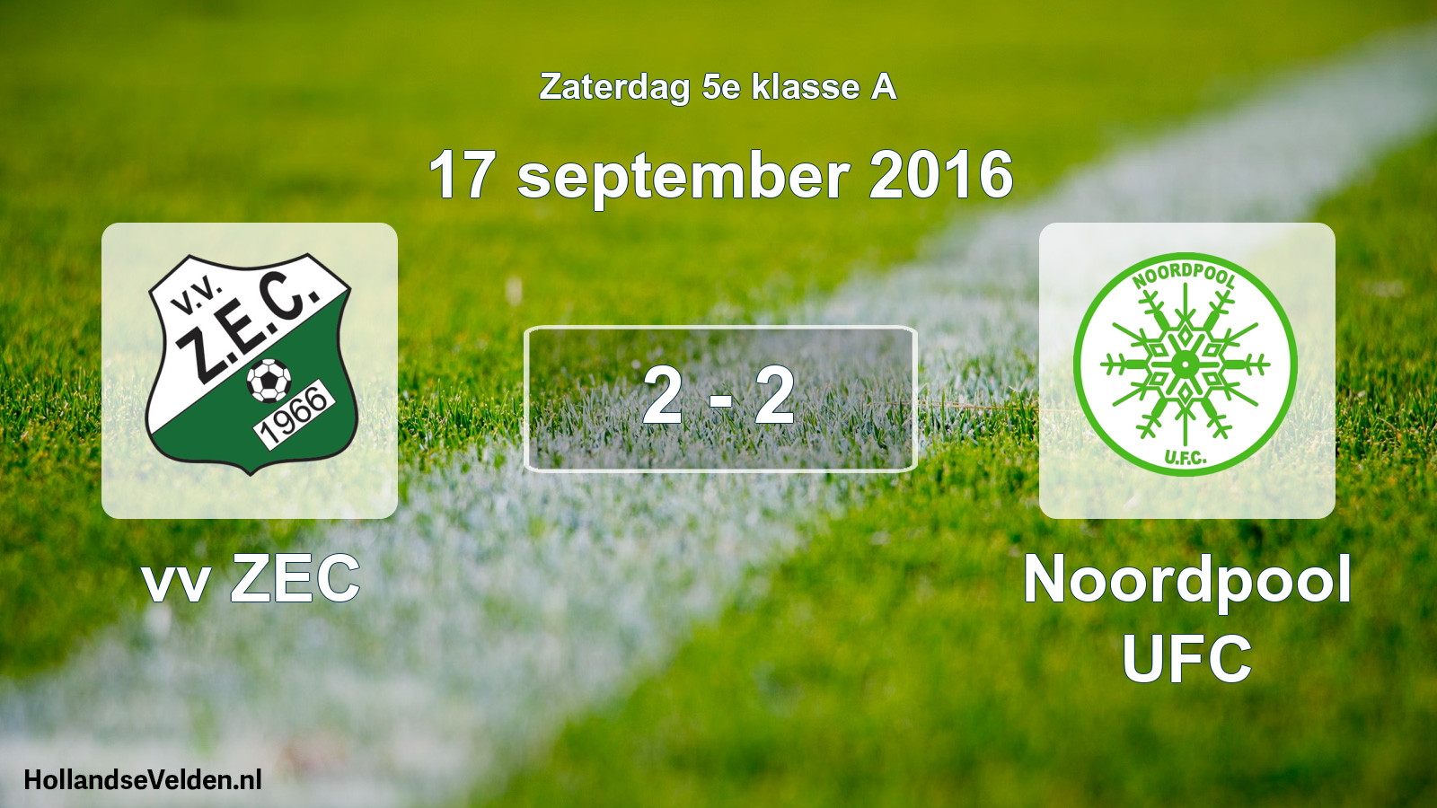 Total number of matches played: vv ZEC - Noordpool UFC 2 - 2 (17 September 2016)