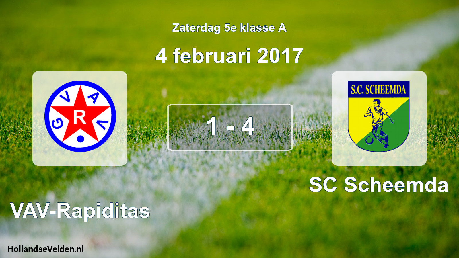 Total number of matches played: GVAV-Rapiditas - SC Scheemda 1 - 4 (4 February 2017)
