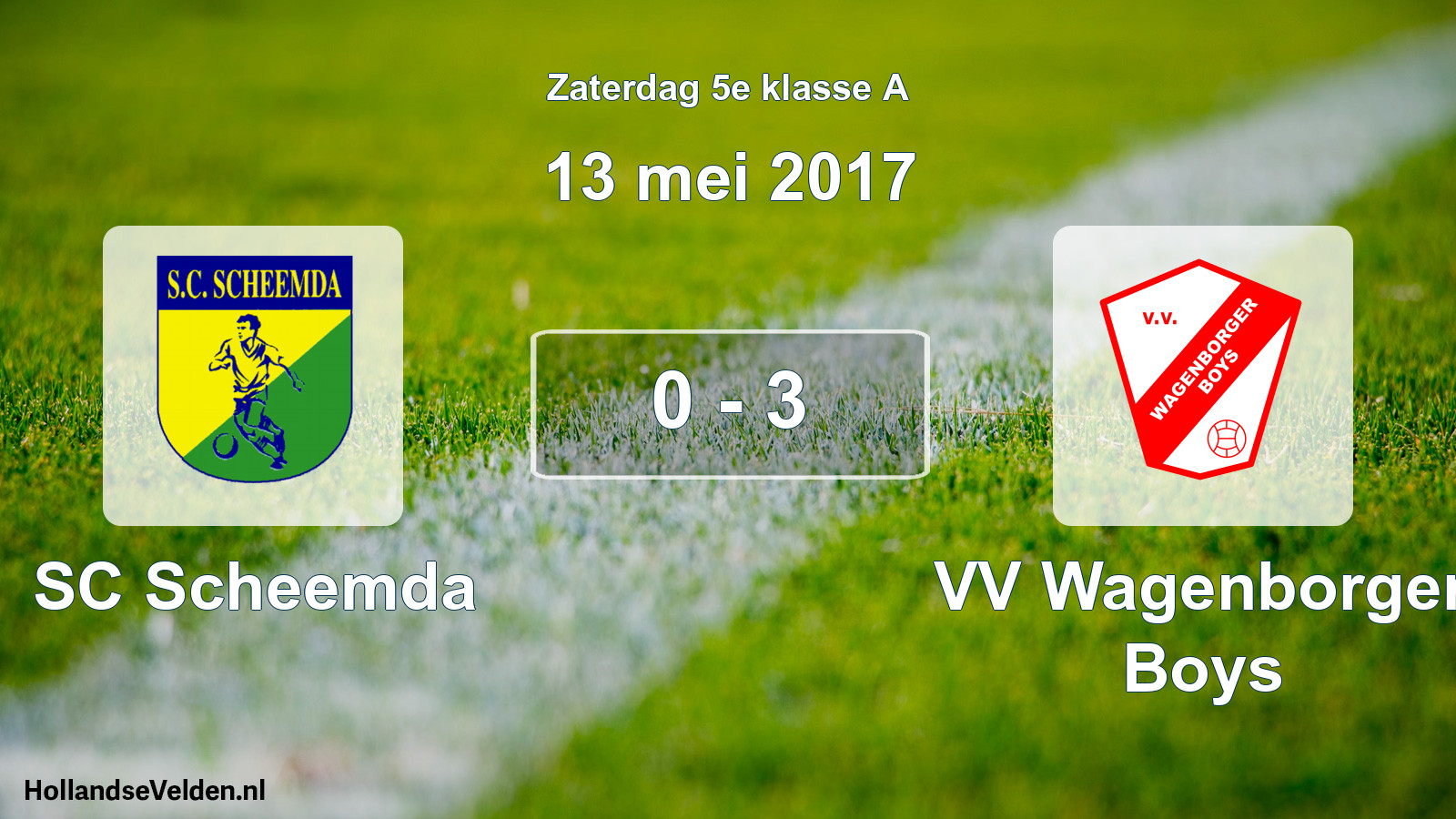 Total number of matches played: SC Scheemda - VV Wagenborger Boys 0 - 3 (13 May 2017)