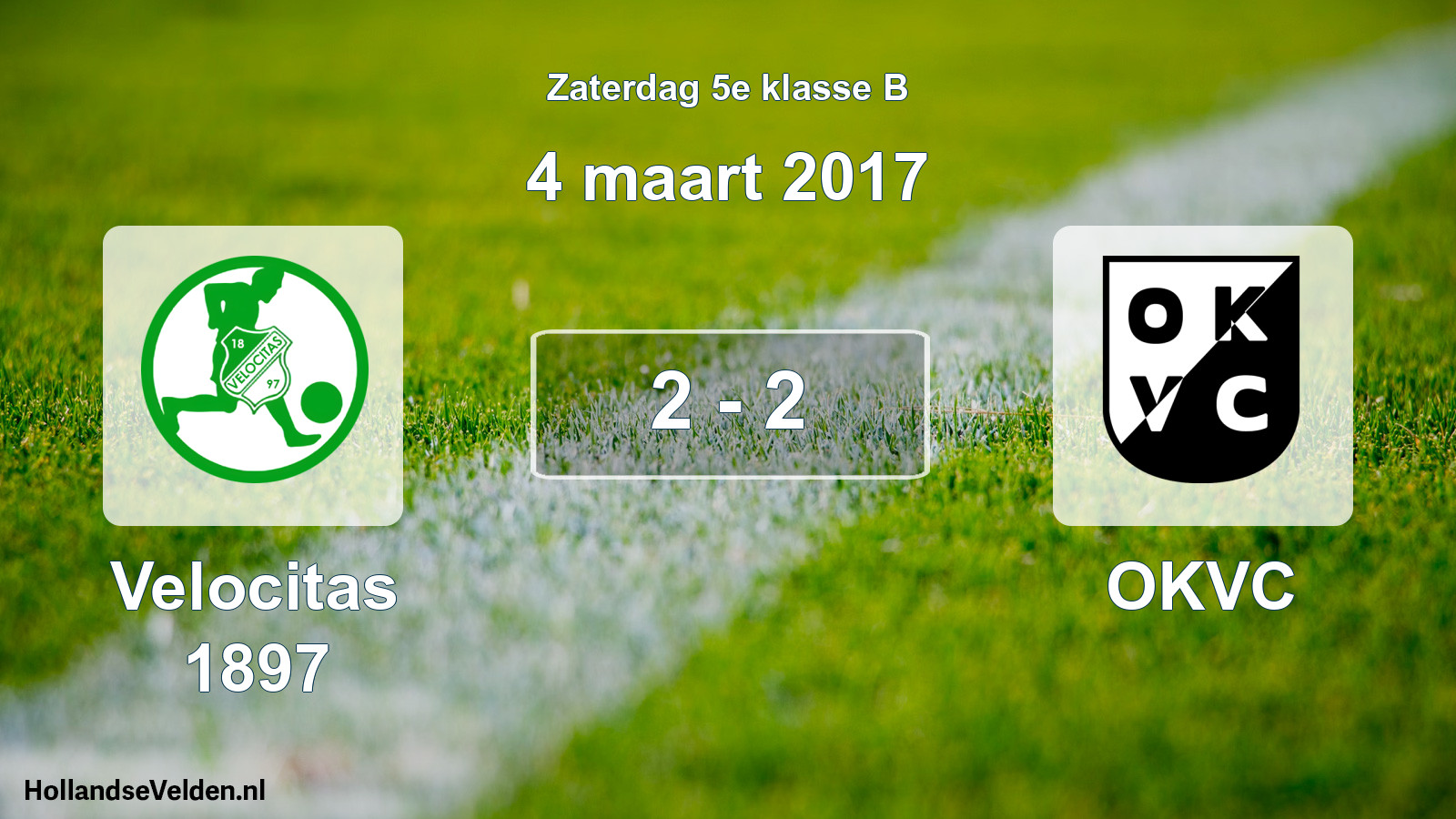 Total number of matches played: Velocitas 1897 - OKVC 2 - 2 (4 March 2017)