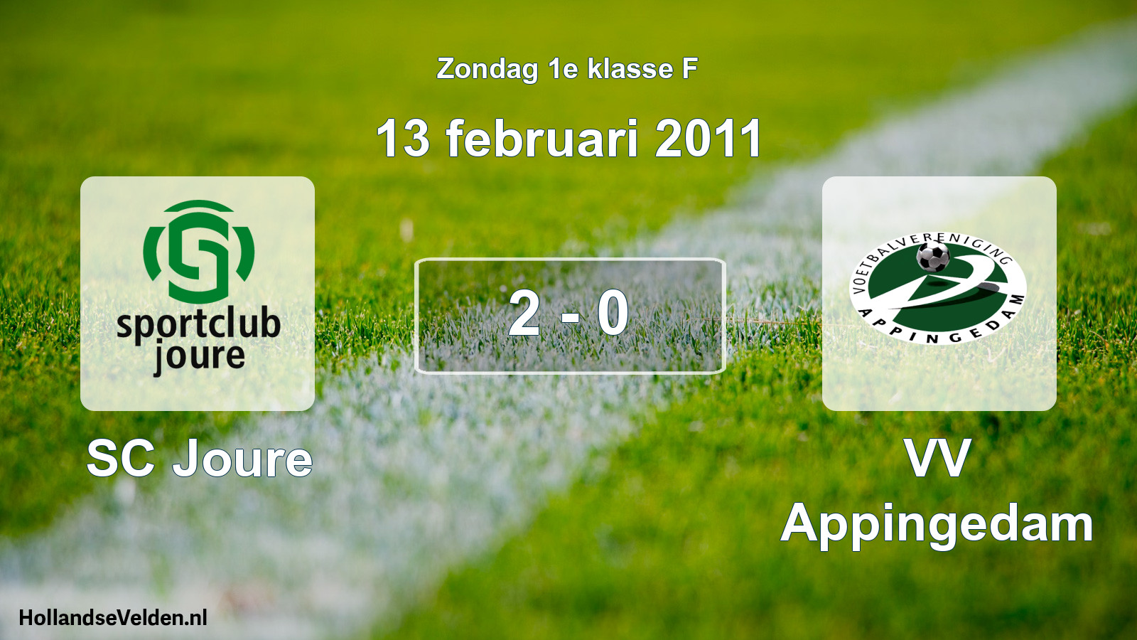 Total number of matches played: SC Joure - VV Appingedam 2 - 0 (13 February 2011)