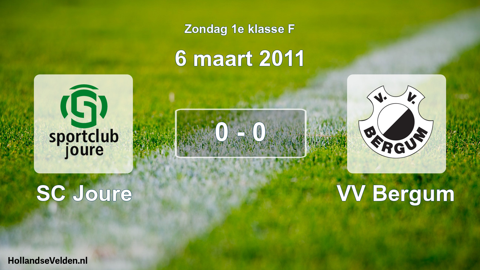 Total number of matches played: SC Joure - VV Bergum 0 - 0 (6 March 2011)