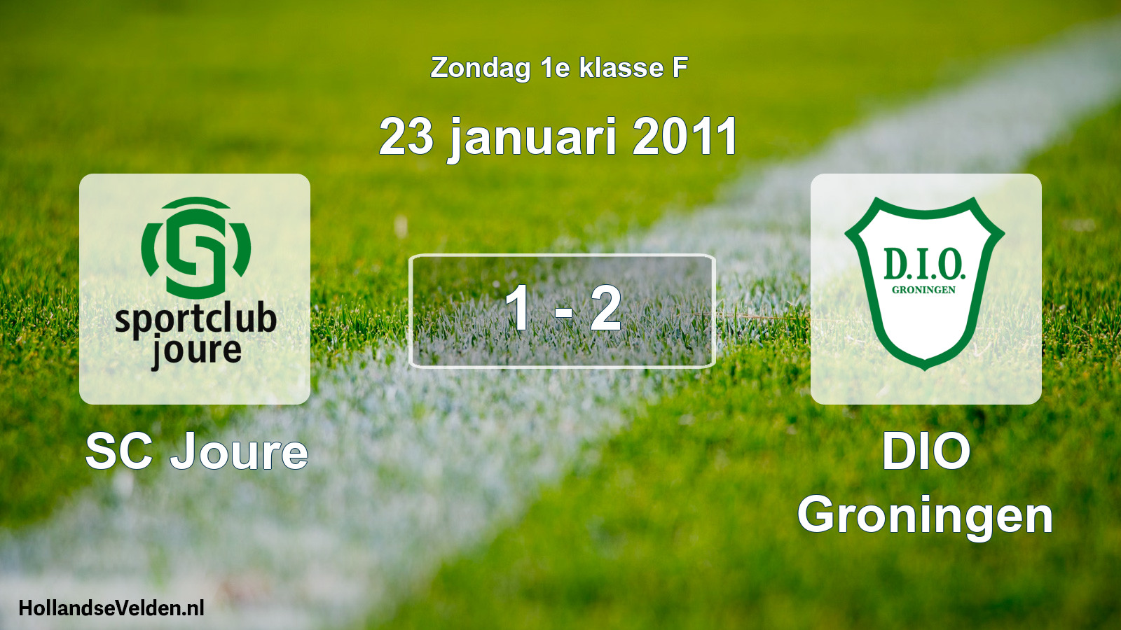 Total number of matches played: SC Joure - DIO Groningen 1 - 2 (23 January 2011)
