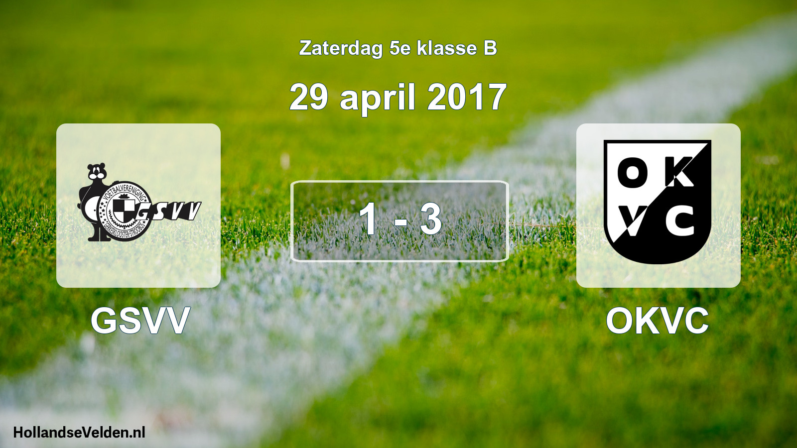 Total number of matches played: GSVV - OKVC 1 - 3 (29 April 2017)