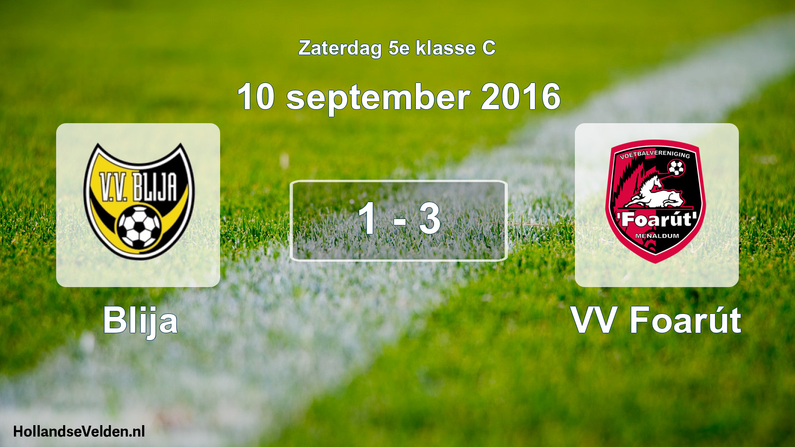 Total number of matches played: Blija - VV Foarút 1 - 3 (10 September 2016)