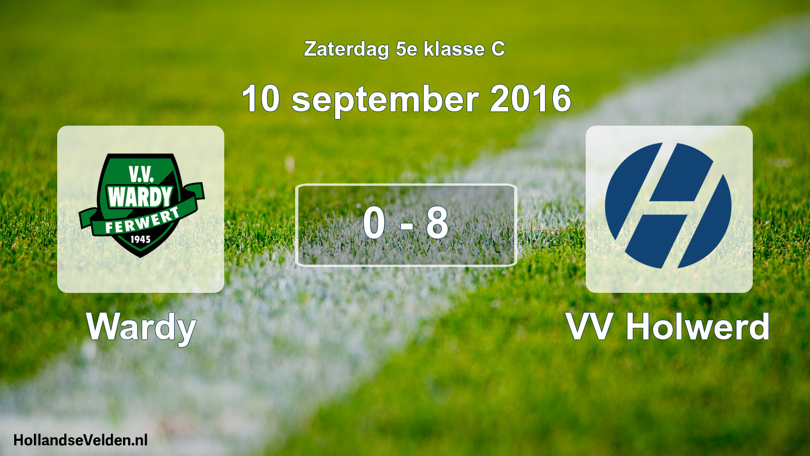 Total number of matches played: Wardy - VV Holwerd 0 - 8 (10 September 2016)