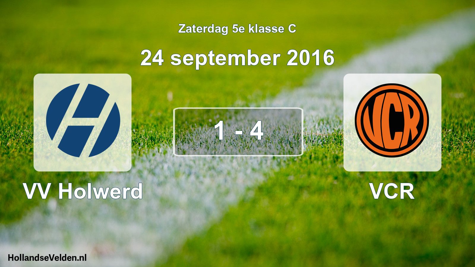 Total number of matches played: VV Holwerd - VCR 1 - 4 (24 September 2016)