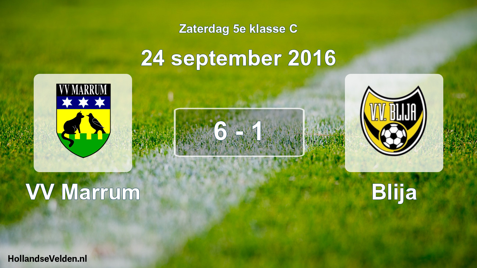 Total number of matches played: VV Marrum - Blija 6 - 1 (24 September 2016)
