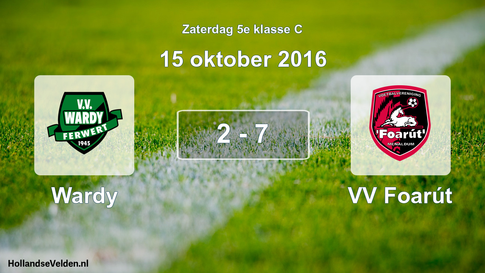 Total number of matches played: Wardy - VV Foarút 2 - 7 (15 October 2016)